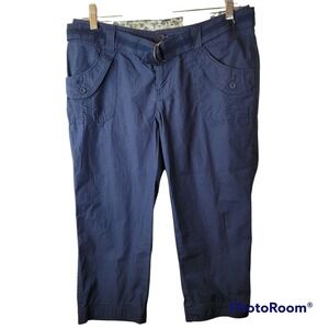 NWT SO Cropped Blue Jeans Low Rise‎ Belted Pants Junior Size 5